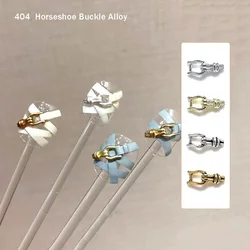 Chrome Horseshoe Buckle Metal Alloys Nail French Style DIY Belt Material Charms Vintage Twine Belt Jewelry Nail Accessories 404s