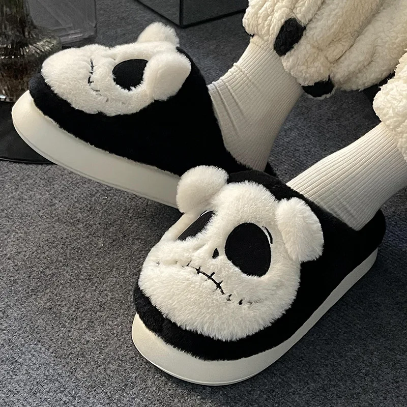 

Home Slipper for Women Winter Autumn Plush Comfy Warm Indoor Cotton Lady Girls Shoes Slides Designer Goth Zombie Bear Slippers