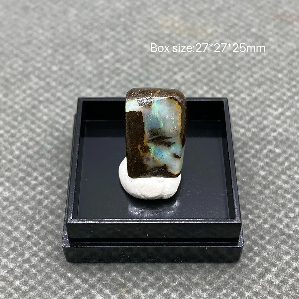 

100% natural rare Australian iron opal (photographed in wet water state) gem mineral specimen quartz gemstones box size ：2.5cm