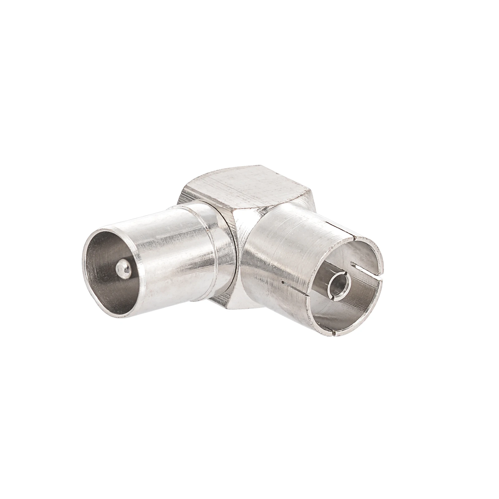 Right Angle RF Coaxial Connector for TV Antenna and Satellite Cables
