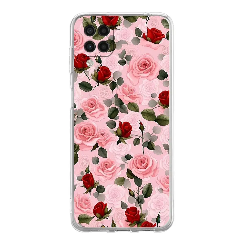 Elegant Red Rose Floral Phone Case Cover
