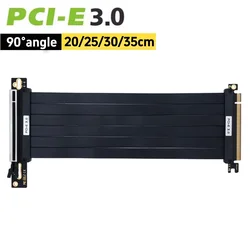High - Speed Flexible PCIe Extension Riser Cable with 90° and 180° Angles (Available in Multiple Lengths) - 35cm (PCI - E3.0 90 degree)