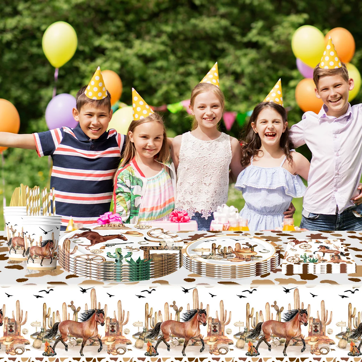 Cowboy Geburtstag Party Dekoration Folie Pferd Anzahl Ballon Set Kinder Western Thema Pferd Geburtstag Party Jungen Baby Dusche Liefert – Detail 18