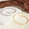 1pc Classic Stainless Steel Brief Metal Texture Bangle Terror Eyes Metallic Ball Opening Adjustable Bangles For Women Gift 2