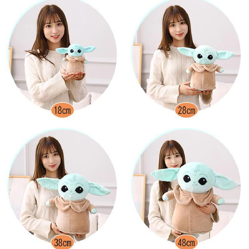Disney Baby Yoda Peluche Star Wars Master Aliens Yoda Farcito Anime Cartoon Baby Yoda Bambole Di Pezza Giocattolo Di Riempimento Regalo Kawaii