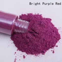 Purple Natural Mica Powder Pigments for DIY Art and Crafts - 25ml Shimmering Resin and Nail Gel Enhancer (Bright Purple Red)