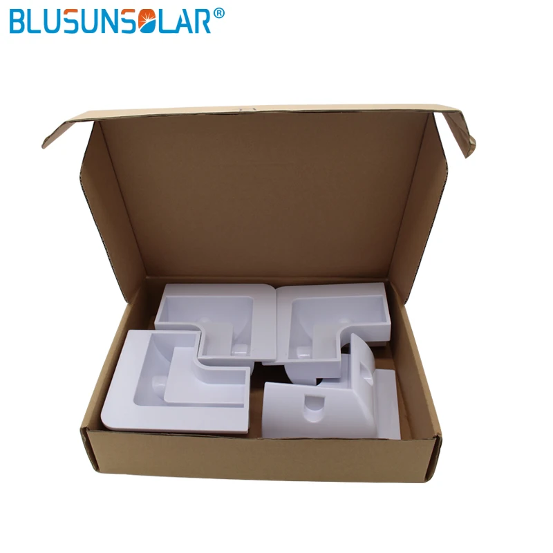 1 set/lotto ABS bianco pannello solare staffa di montaggio angolare sistema 4 pz/set per Caravan camper RV