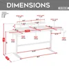 Gaming Desk with Shelves & Accessory Holder, Modern Computer Desk with Storage – Compact Design for Small Spaces 2