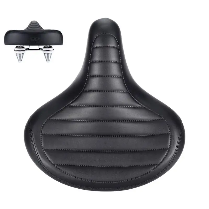 

Comfortable Bike Seat Thickened Bicycle Saddle In PU Leather Highly Reboud Bicycle Saddles With Shock Absorption For Folding