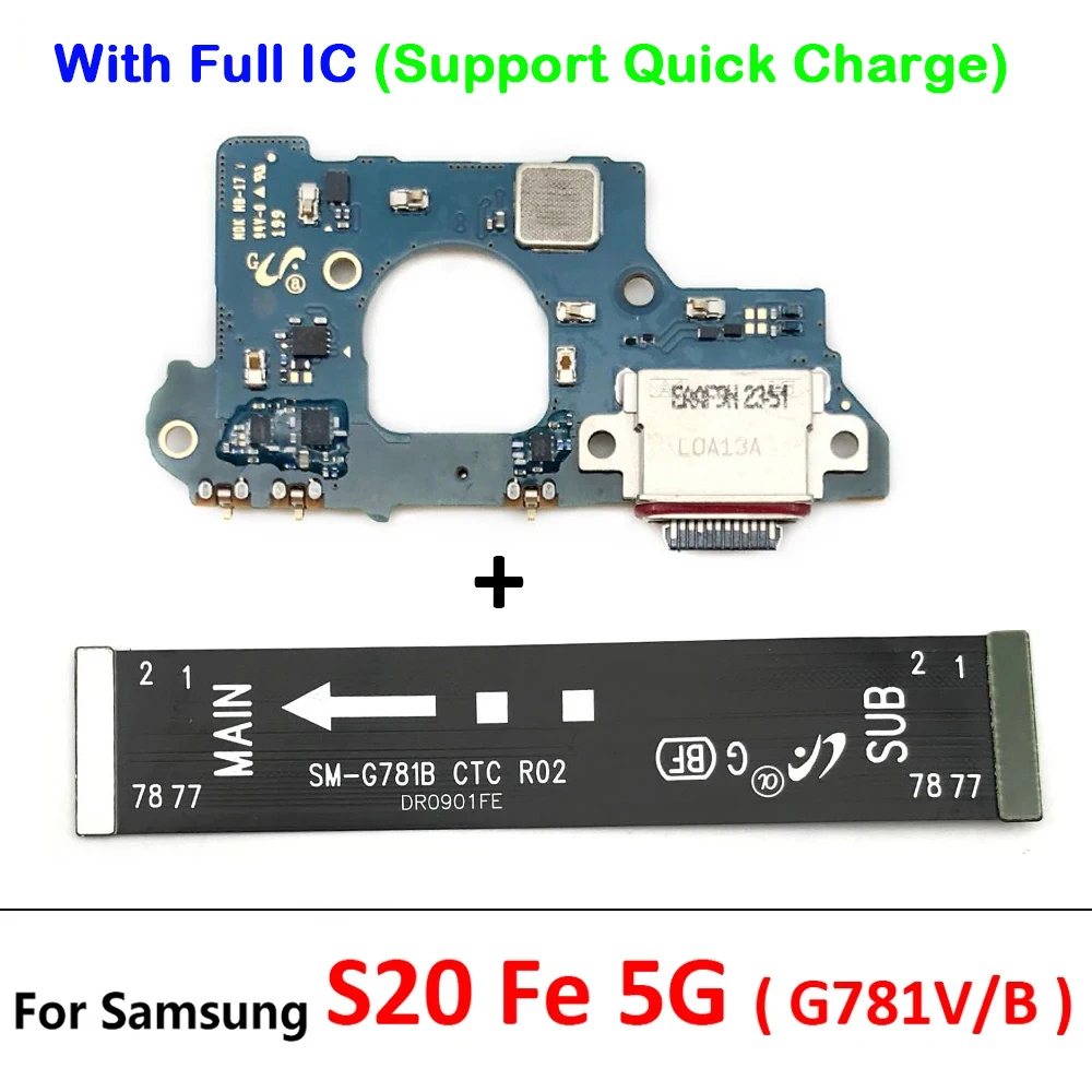Enhanced USB Charging Port Micro Dock Connector Board with Main Flex Cable