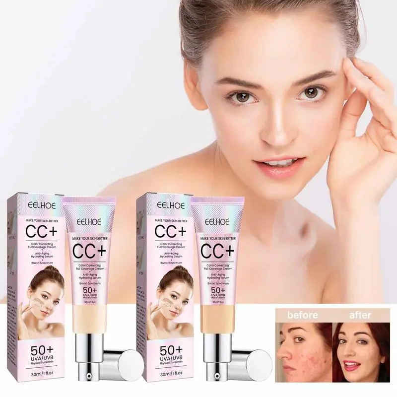 

CC Крем тональный крем цветной корректирующий увлажняющий крем с SPF 50 30 мл летний солнцезащитный крем среднего и полного покрытия тональный крем Sunblock
