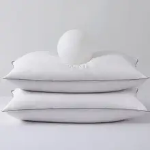 Yestex Goose Down Pillows 550 Filling Power Soft and Support for Side Stomach Back Sleepers White 100% cotton Firm Pillow