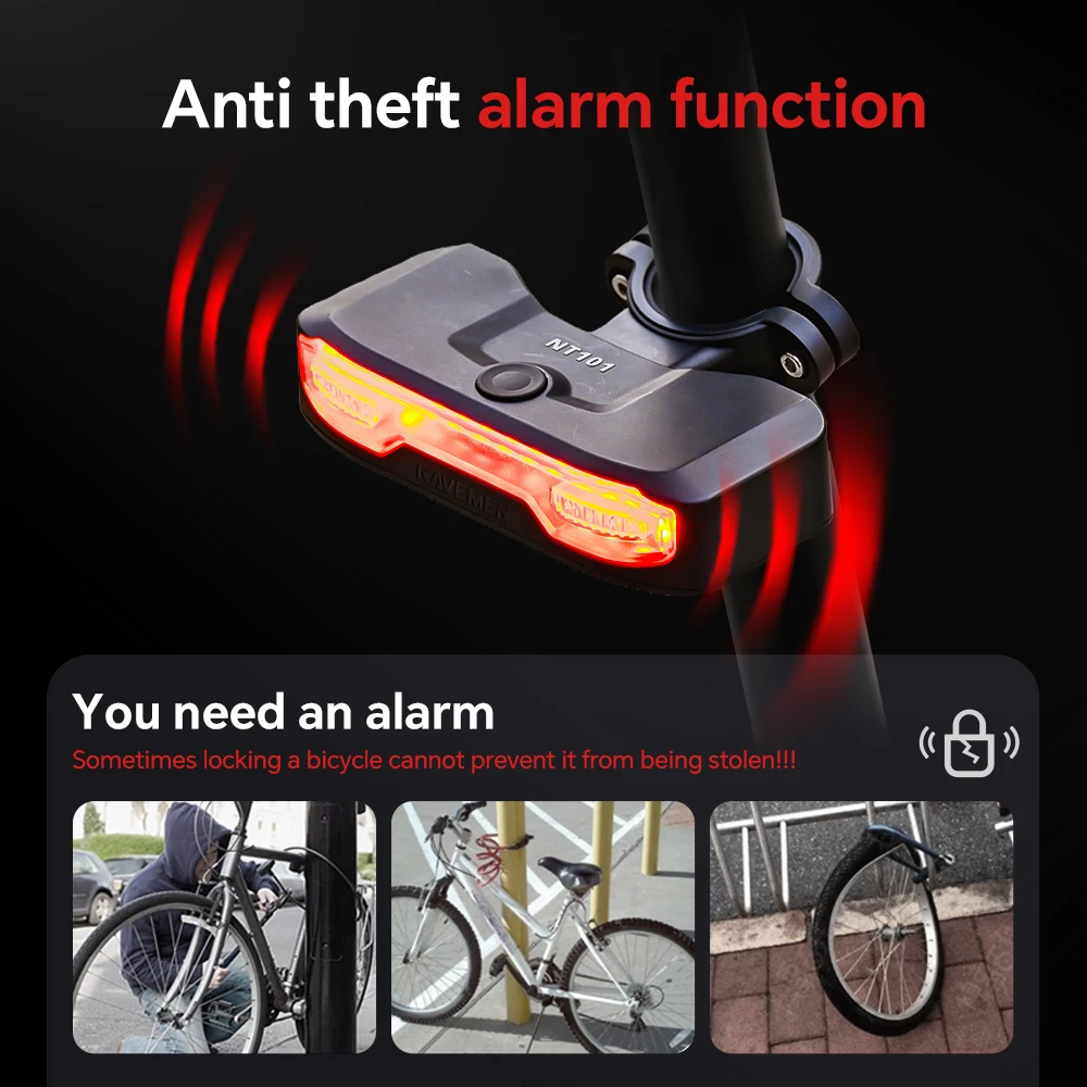 RAVEMEN NT101 自転車テールライト ウインカーライト リアライト