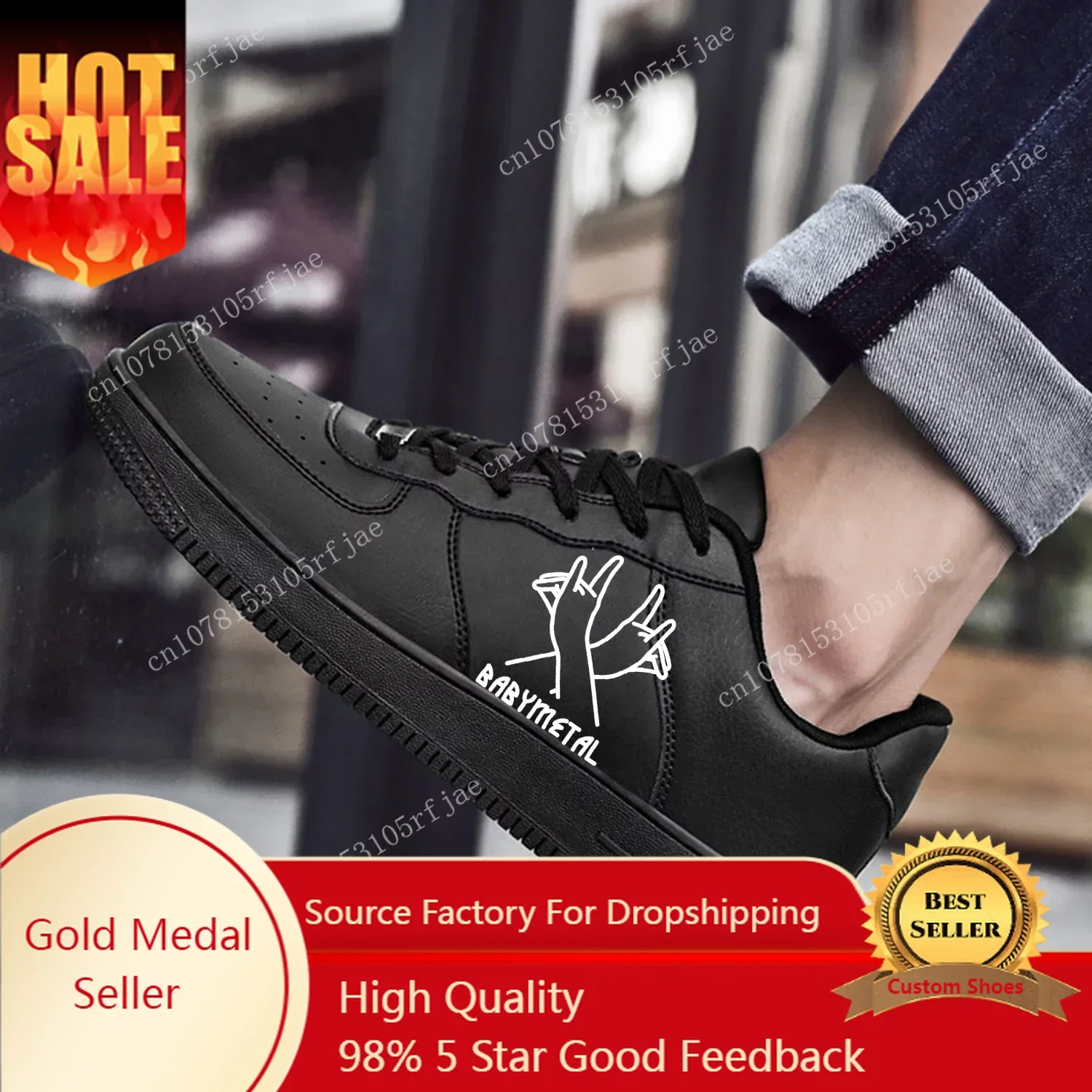 

Babymetal Band AF Basketball Mens Womens Sports Running High Quality Flats Force Sneakers Lace Up Mesh Customized Made Shoe DIY