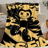 B-Bendy and the ink machines Game Blanket Skin friendly comfort warm soft plush blanket suitable sofa living room office bedroom 6