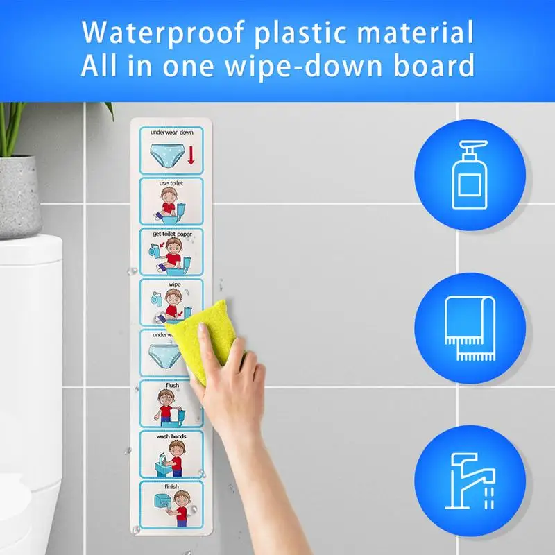 Potty Training Visual Toilet Monitoring Chart Sticker Teach Kids To Use Toilet Special Education Classroom Routine Chart 51cm