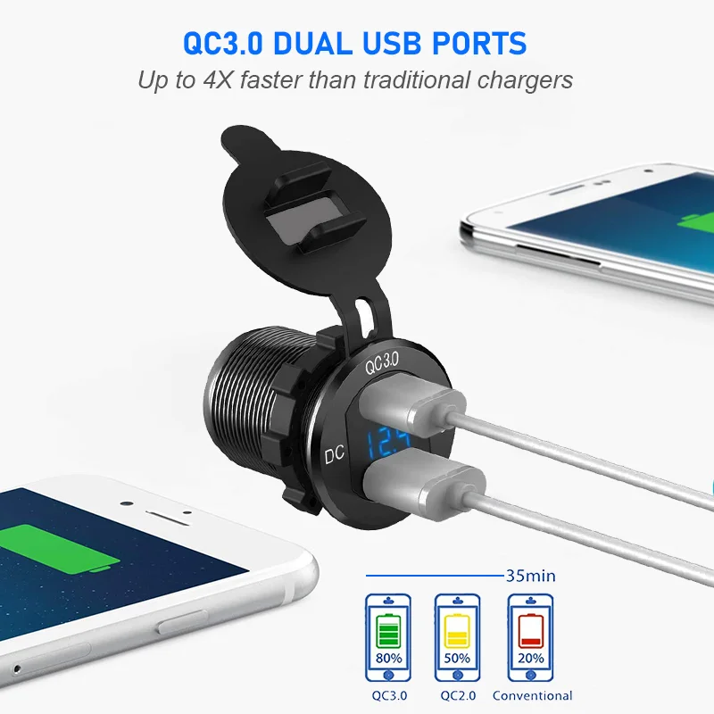 QC3.0  USB   ˷̴   ܼƮ ؾ Ʈ  Ʈ   LED  а 
