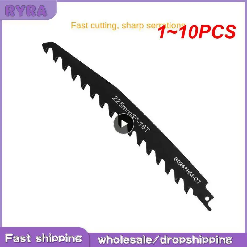 

1~10PCS Carbide Alloy Reciprocating Saber Saw Blades Bubble Brick Hollow Brick Concrete Stone Demolition Cutting Tools Renovator