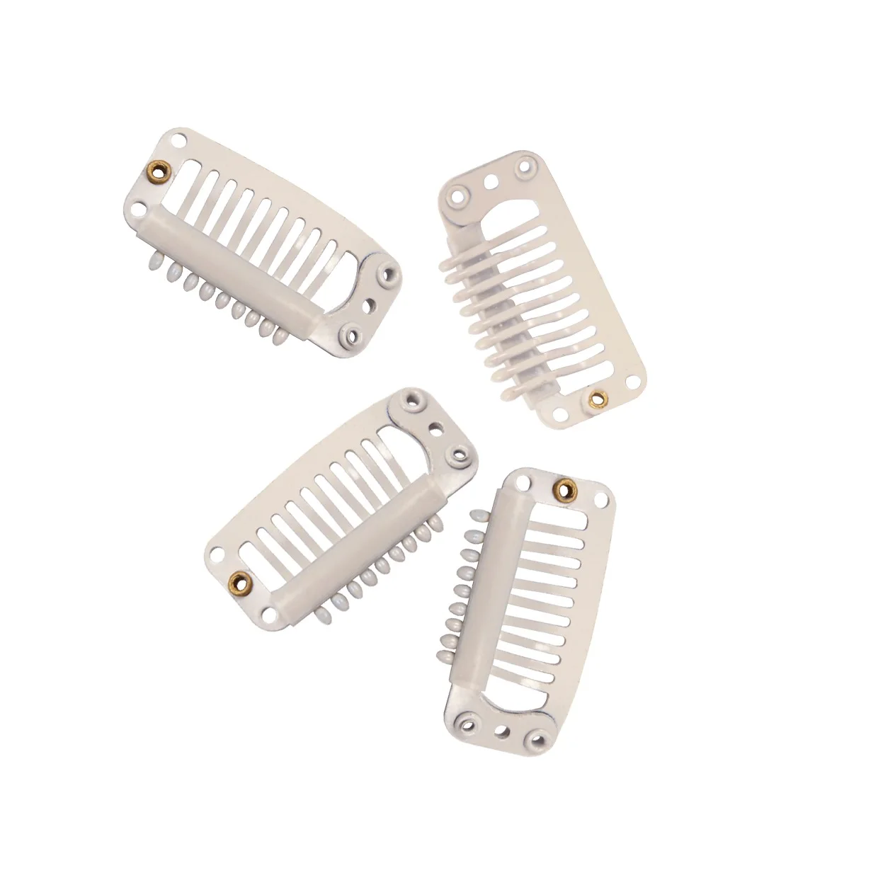 Hair Extensions Clips 9-Teeth Wig Comb Clips Snap Hair Extension Accessories Tool 32mm 10 Pcs hair extension clips hair clips wig clips