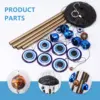 YEBON Blue Evil Eye Amulet Wind Chimes Bells Outdoor Decor,Metal Windchimes for Garden Patio Backyard Home Decor 2