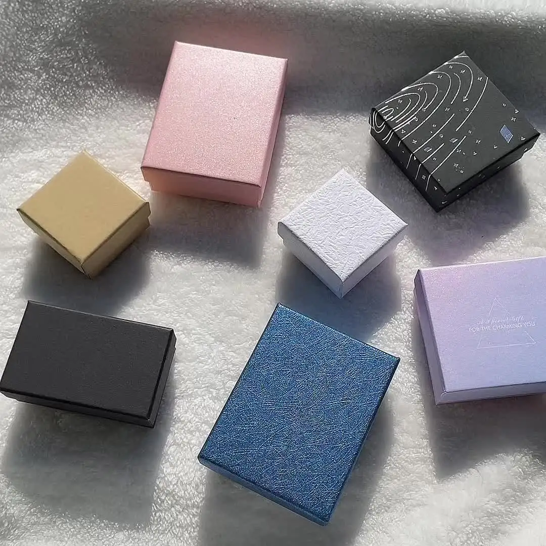 Boîtes à Bijoux En Kraft Avec Couvercle – Boîte Cadeau En Kraft Gris Pour Boucles D'oreilles, Colliers, Bracelets – Papier écologique 1 X Brown Medium Box 63mm X95mm X18mm