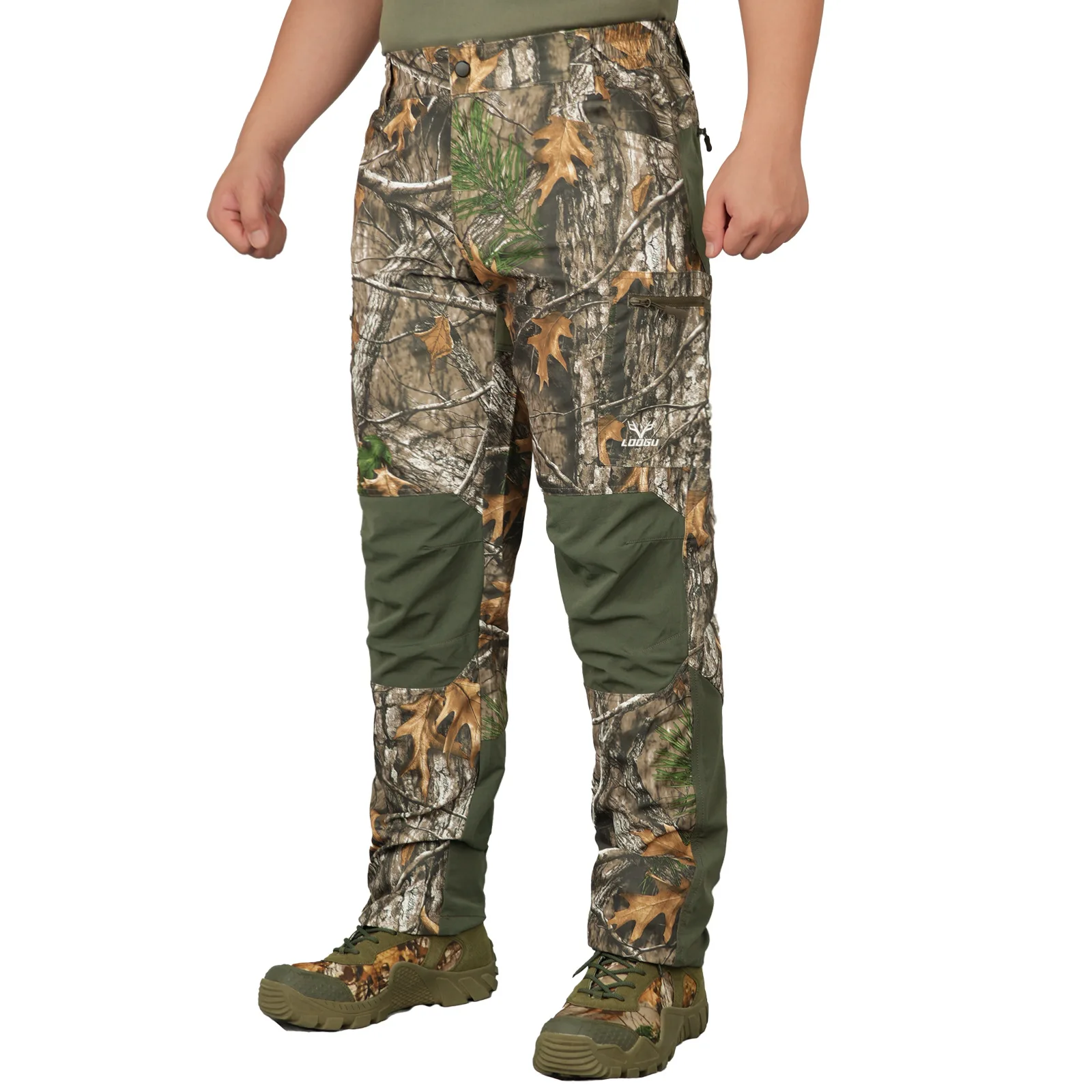 Camouflage Outdoor Hunting Tactical Pants Mens Wear-resistant Multi-pocket Work Trousers Combat Training Hiking Pants Plus Size combat pants,camo pants,sports trousers,mens tactical suit,mens hunting suit
