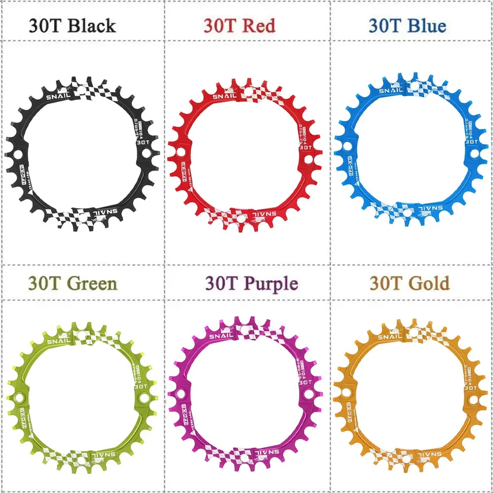 104BCD vtt pignons de vélo roue à chaîne 30T plateau VTT pédalier pièces de plaque dentaire anneau de chaîne pièces de vélo  18
