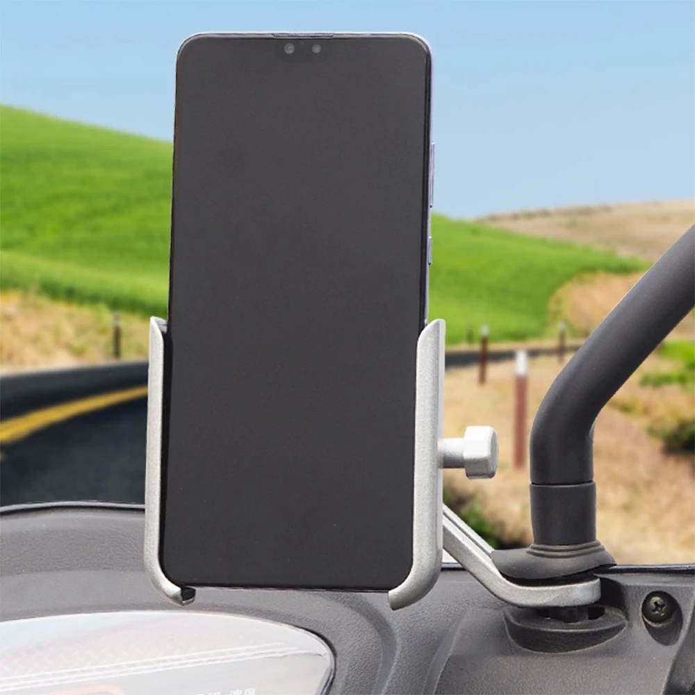 Motorcycle Accessories Mobile Phone Holder GPS Mirror Bracket