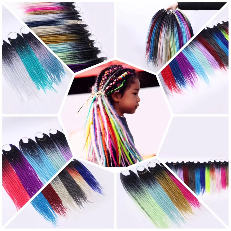 Dreadlocks 20" Synthetic Ombre 100% Handmade  Hair hair Extensions Jamaican Natural Soft Crochet dreadlocls Hair image_0