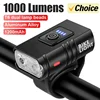 1000LM Bike Light Headlight T6 Bicycle Flashlight LED USB Rechargeable Torch Cycling Front Lamp High Beam Accessories 1