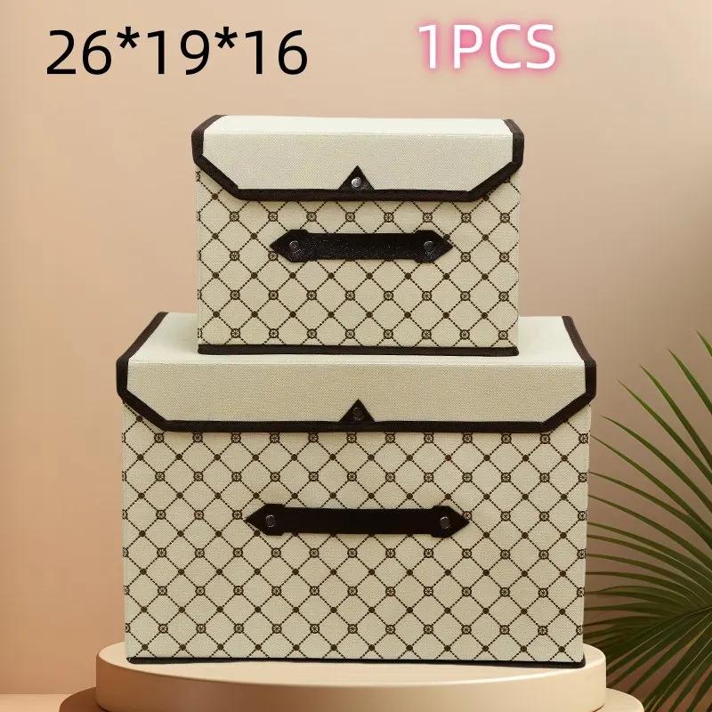 Foldable Clothes and Miscellaneous Items Storage Box Convenient Dustproof Box with Cover Folding Storage Box Wardrobe Organizers 6
