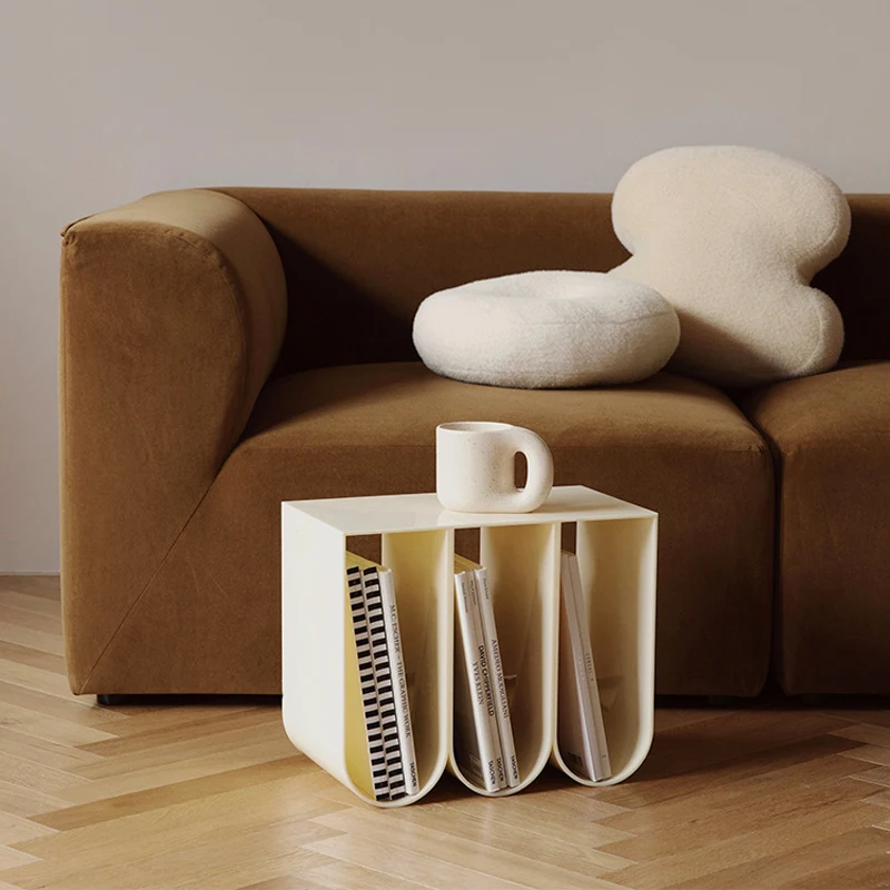Acrylic Magazine Shelf Desktop Modern Simple Living Room Floor Storage Shelf Books, Newspapers And Materials Coffee Table