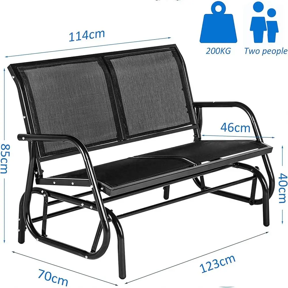 2-Person Patio Glider Bench 3