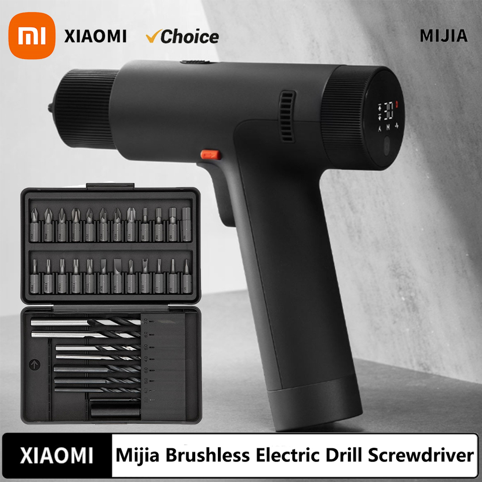 New Xiaomi Mijia Brushless Electric Drill Screwdriver Smart Home Power Tool Type-C Rechargeable Multi-functional Cordless Drill