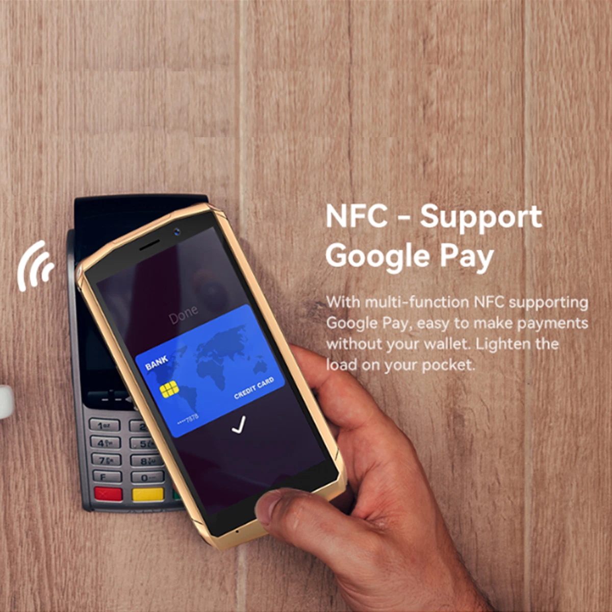 Cubot Pocket Mini Smartphone 4 Inch Display NFC 4 GB + 64 GB 3000mAh Battery Android 11OS Telephone Face ID Google Pay Phone