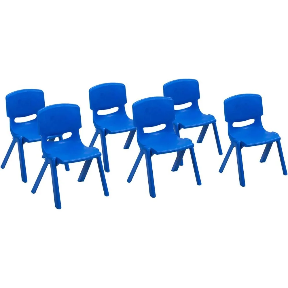 

Costzon Plastic Stackable School Chairs, 6 Pack, Kids Learning Chairs with 11 inch Seat Height, Carrying Handle, Waterproof