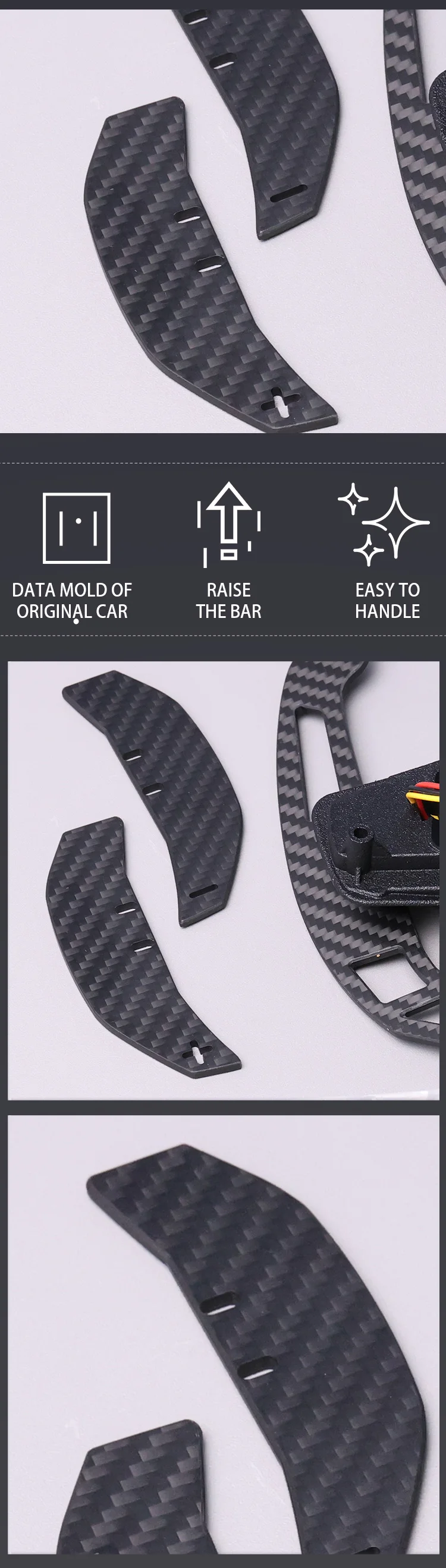 Steering Wheel Shift Paddles Suitable For Golf 7, 7.5R, GTI, MK7 Using Magnetic