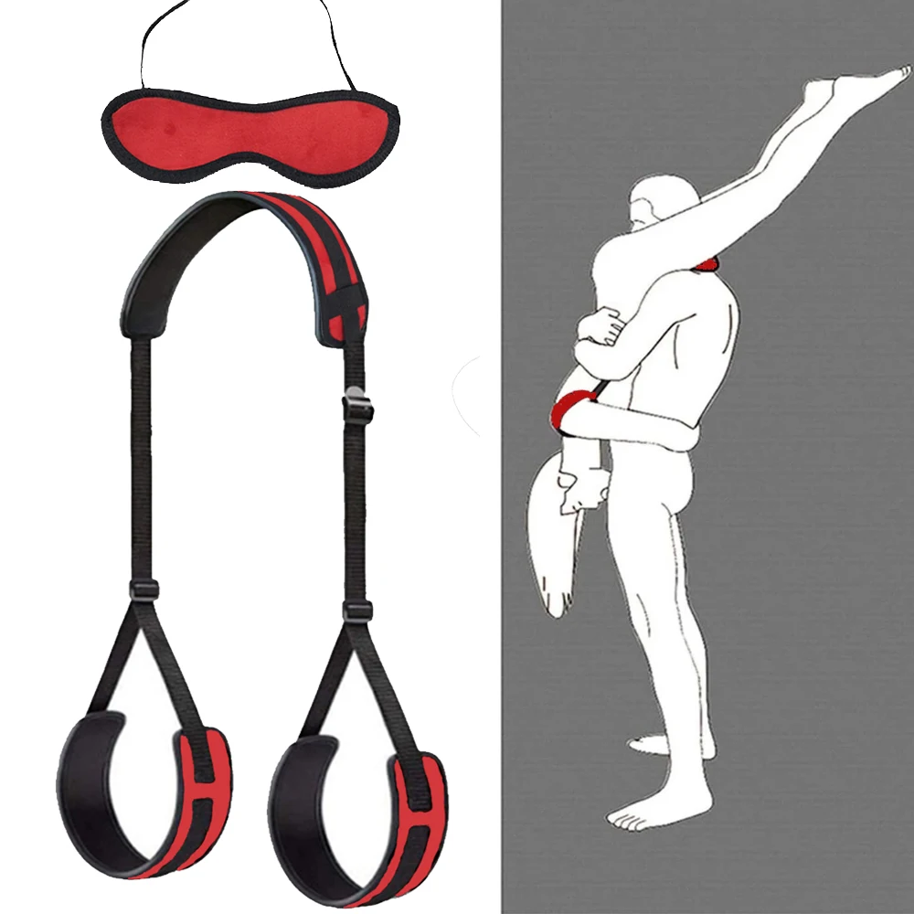 Adult Sex Furniture Erotic Bondage Bed Games BDSM Bondage Set Women Eye Mask Handcuffs Ankle Cuffs Restraints Sex Toy For Couple Sex Toys Sex Chair Bed