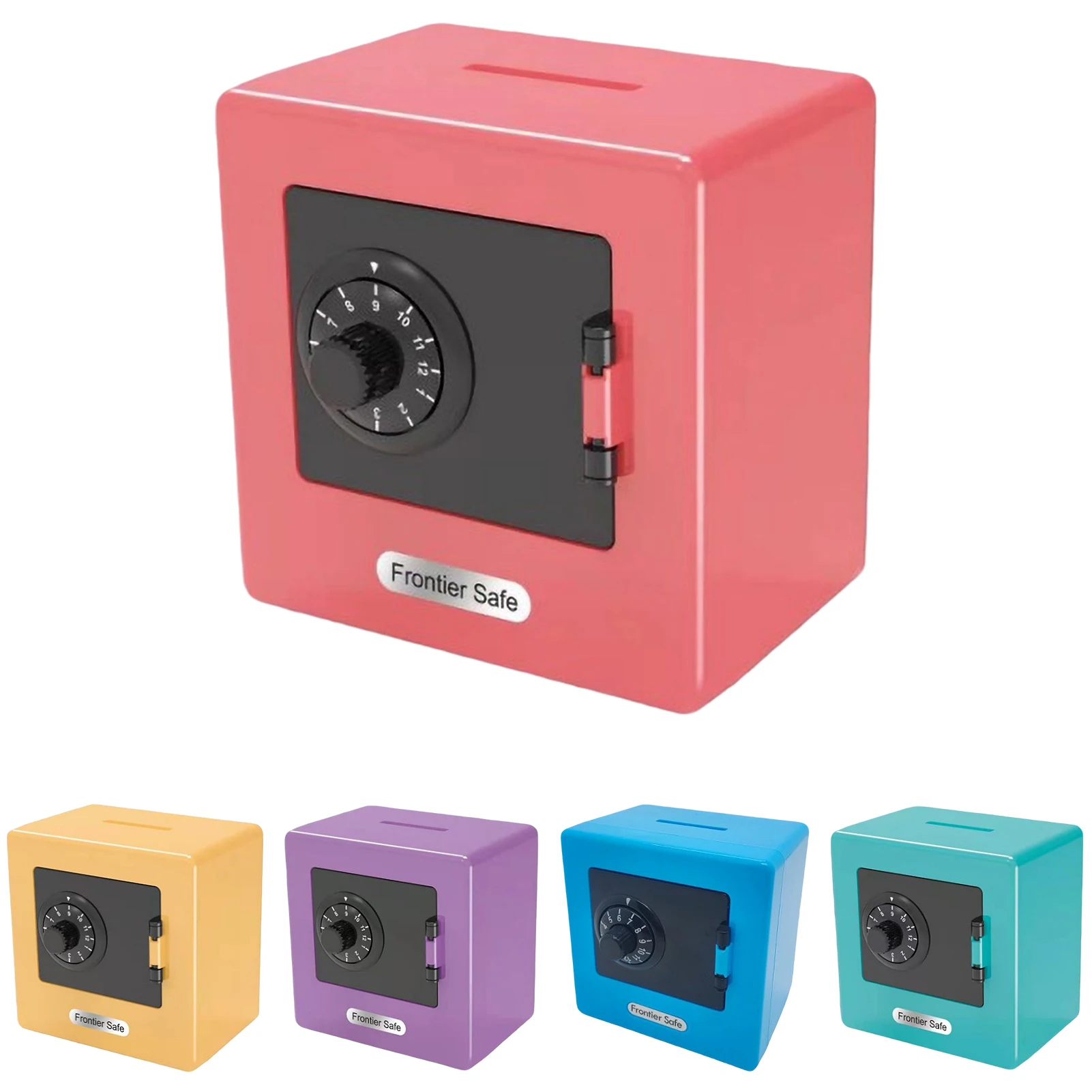 Mini Bank Money Box Retro Atm Rotating Password Cash Coins Saving Box Bank Safe Box Automatic Deposit Banknote Desktop Ornaments 2