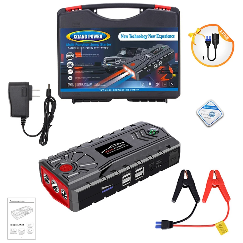 99900mAh5000ACarJumpStarterPowerBankPortableBatteryCharger12V