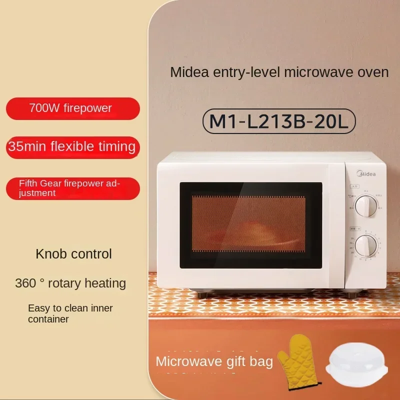Midea-microondas Retro Para el hogar, minimicroondas pequeño, M2F, 220V,  20L - AliExpress