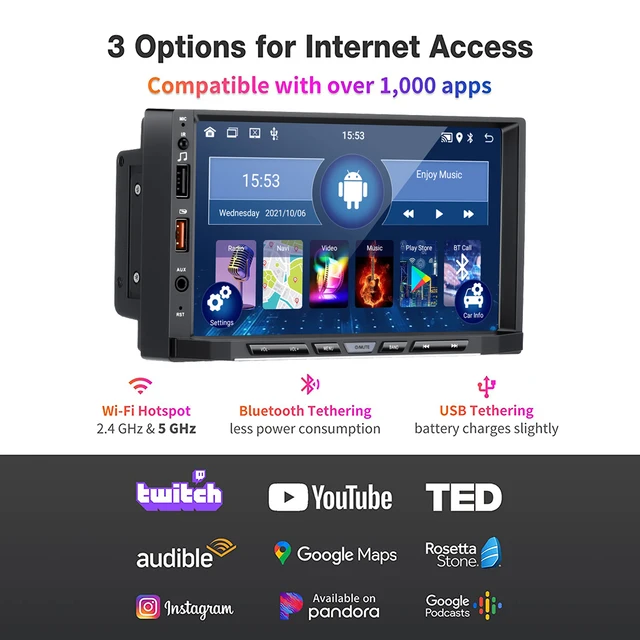 안드로이드 11과 강력한 기능이 탑재된 유니버설 7인치 카플레이