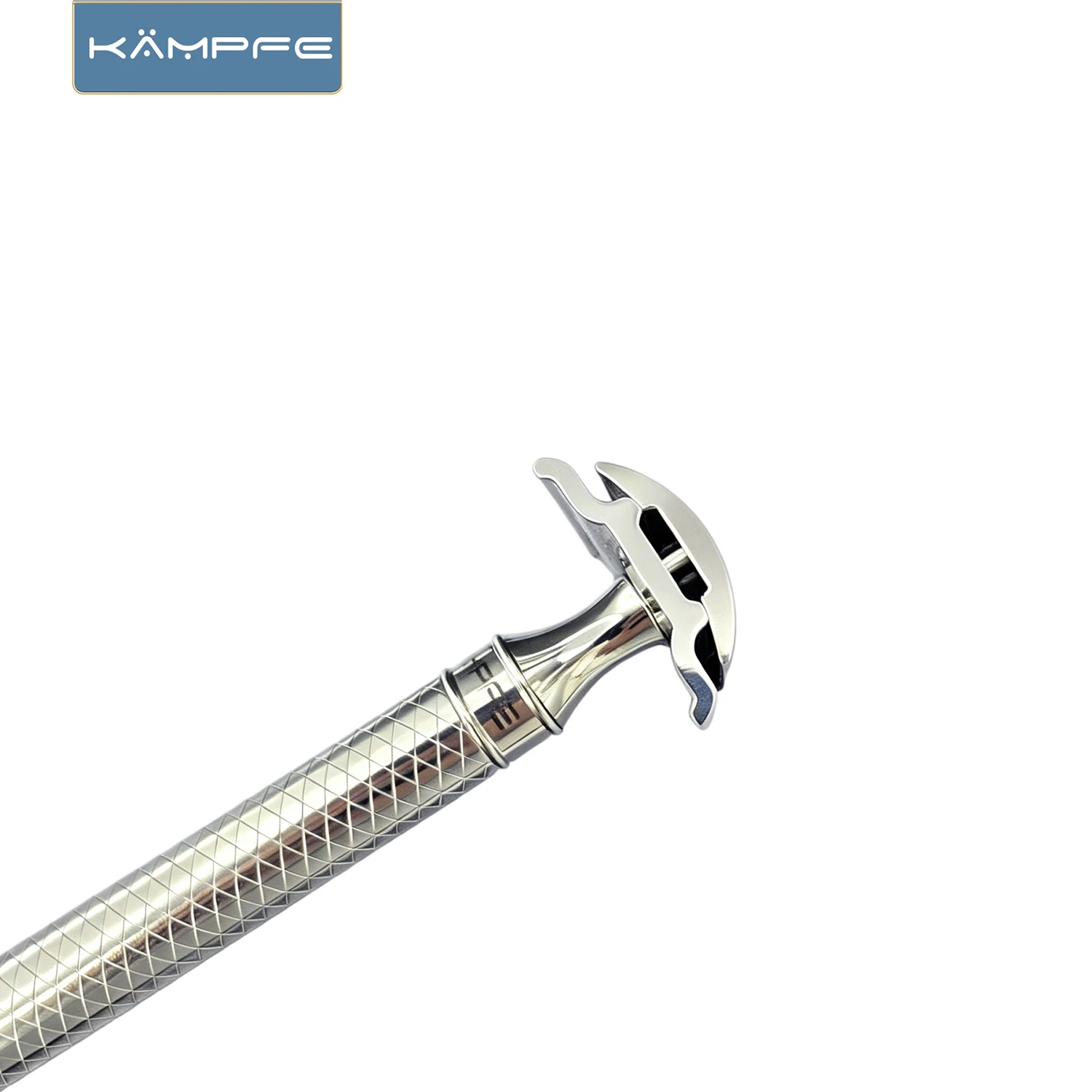 KAMPFE CNC 안전 면도기 손잡이 광택 스테인리스 스틸 수동 면도기 그립 대부분의 양날 면도기 헤드에 호환 남성 면도 선물