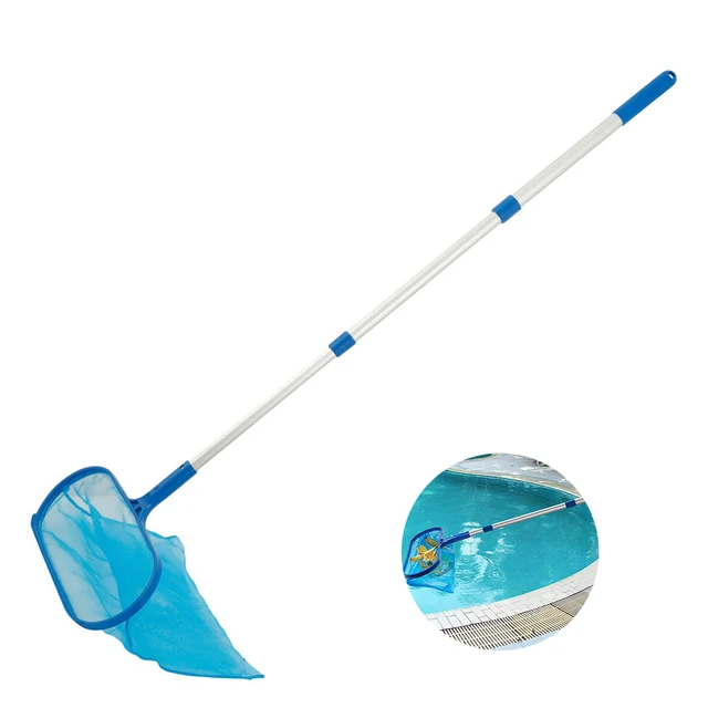 Newpool Levél Háló Teleszkópos Finom Medencevél Skimmer Hordozható Kézi Rake Pool Cleaning Tool Az Úszómedence -Tóhoz - Image 5