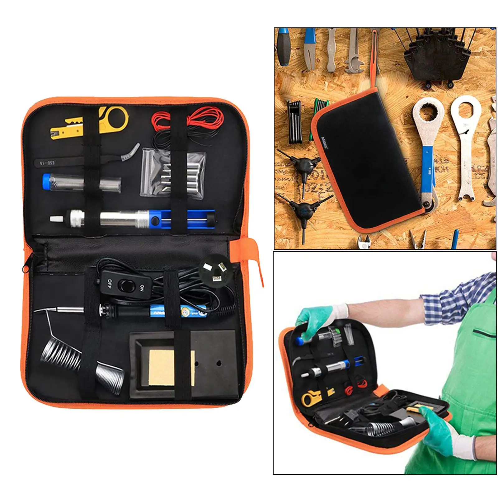 

14-in-1 Soldering Iron 60W Adjustable Temperature Welding Tool + Carry Case