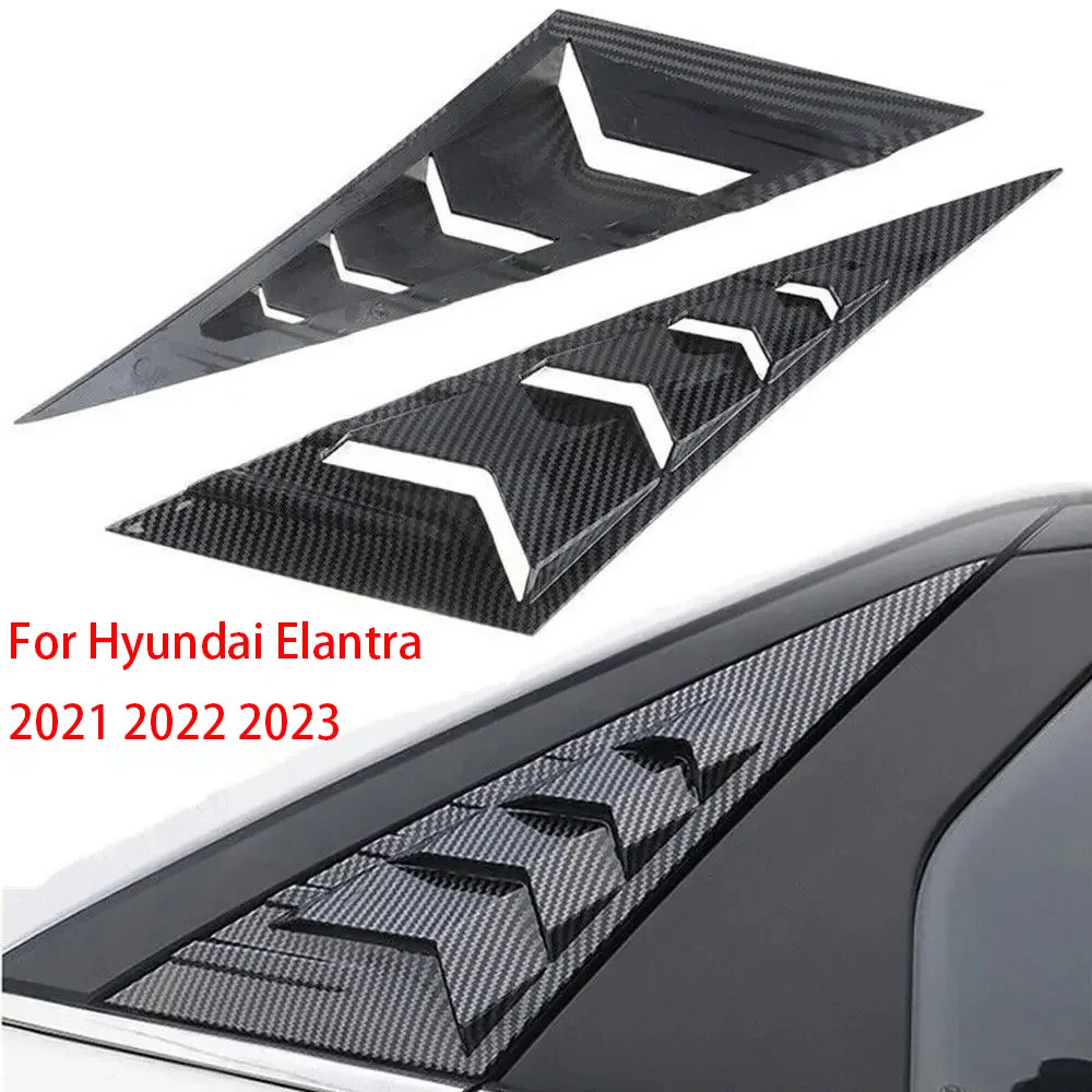 Car Rear Louver Window Side Shutter Cover Trim Sticker Vent Scoop Accessories For Hyundai Elantra car rear window cover