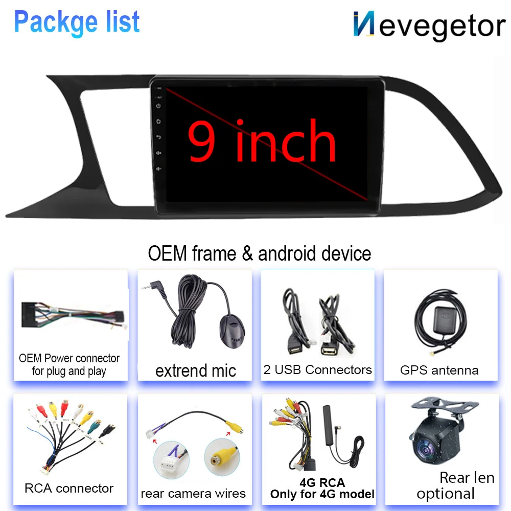 Android 15 Auto Autoradio Per Seat Leon 3 2012 2013 2014 2015 - 2020 Navigazione GPS Lettore Video Multimediale Stereo No 2din DVD - Image 3