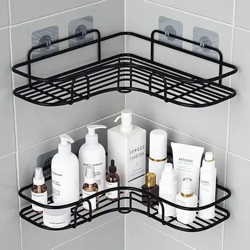 1PCS Non Perforated Bathroom Triangle Wall Mounted Shelf for Toilet Washbasin Storage for Storage Rack Bathroom Shelf Bathroom Shelf Rack Bathroom Storage Rack Wall Shelf Organizer Wall Shelf