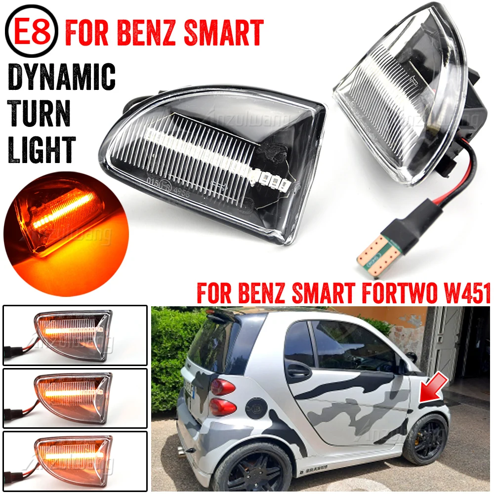 Sequential LED Side Marker Light Turn Signal Mirror Indicator For Smart  Fortwo 451 MK1 & MKII 2007 2008 2009 2010 2011 2012-2015 - AliExpress