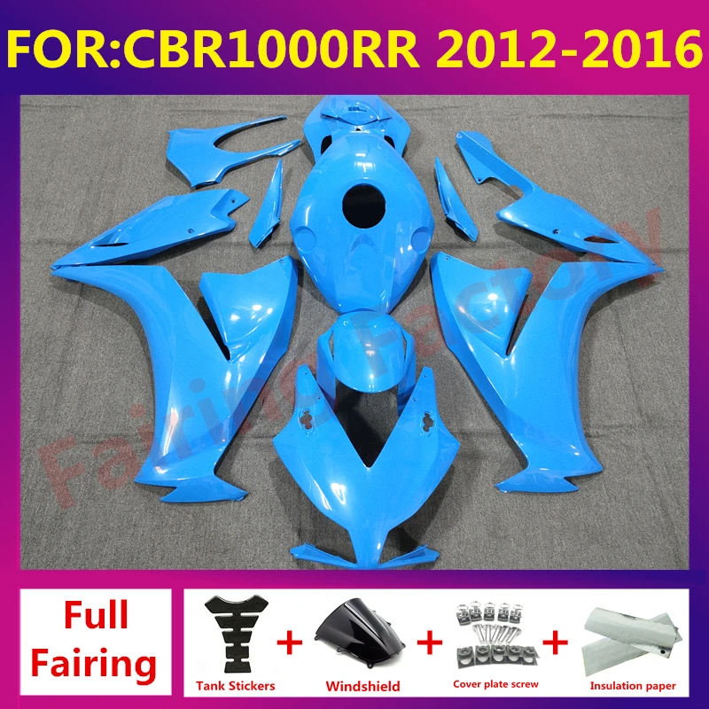 

For Motorcycle CBR1000RR 2012 2013 2014 2015 2016 ABS Bodywork full Fairings Kits CBR1000 RR Shell Fairing kit zxmt set blue
